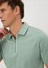 Green Smart Soft Touch Cotton Zip Polo Shirt - S Image 2