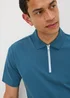 Blue Smart Zip Polo Shirt - S Image 3