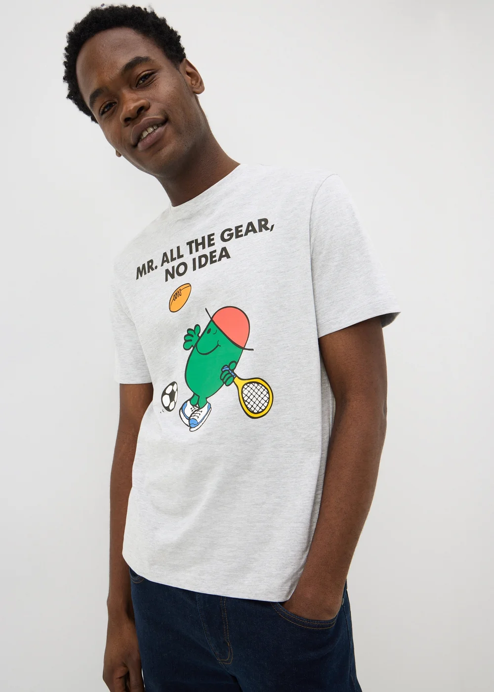 Mr Men Grey No Idea T-Shirt - S Image 2