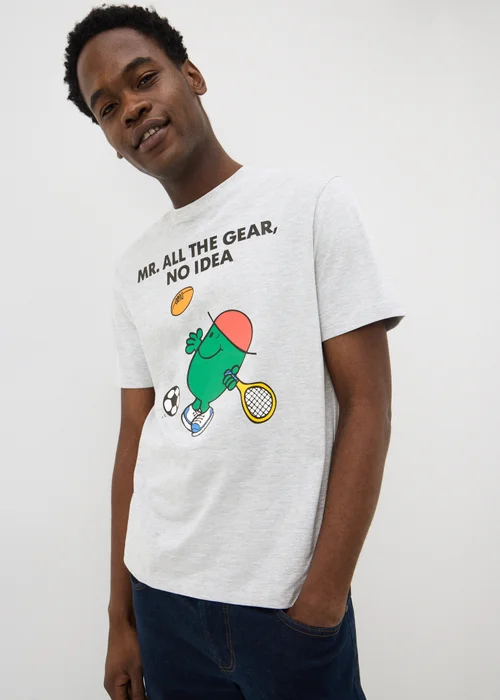 Mr Men Grey No Idea T-Shirt - S Image 2