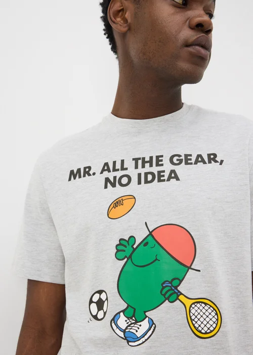Mr Men Grey No Idea T-Shirt - S Image 3