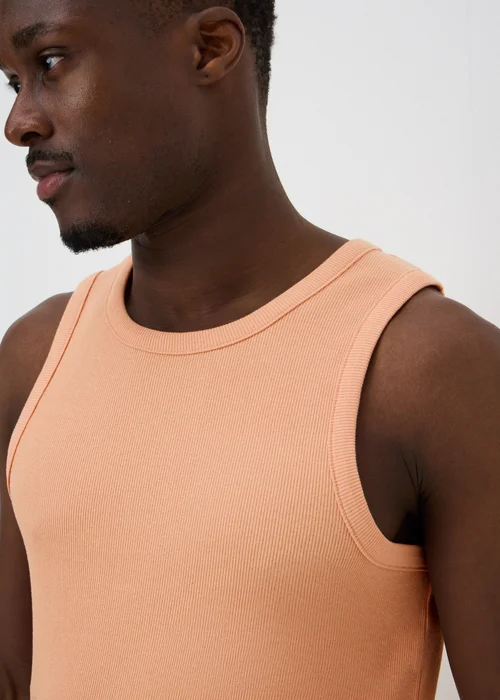 Peach Ribbed Vest Top - 3XL Image 3