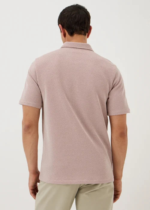 Brown Checkerboard Textured Polo Shirt - S Image 2