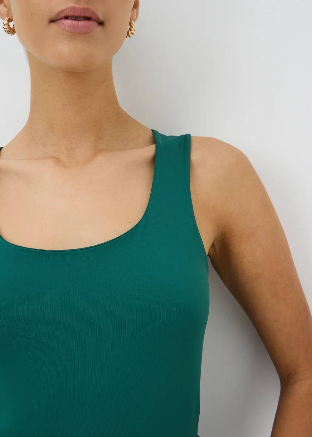 Teal Fitted Vest Top - 8 Image 3