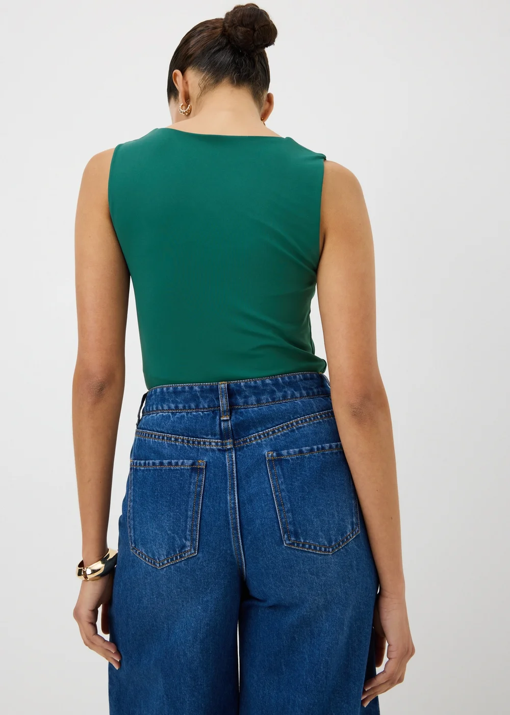 Teal Fitted Vest Top - 8 Image 2