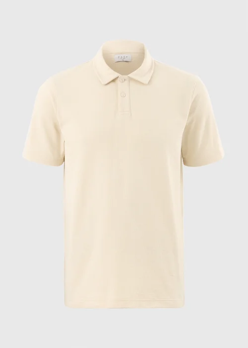 Cream Textured Polo Shirt - S Image 4