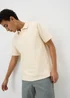 Cream Textured Polo Shirt - S Image 1