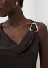Et Vous Chocolate Brown Cowl Neck Midi Dress - 8 Image 3