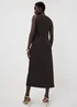 Et Vous Chocolate Brown Cowl Neck Midi Dress - 8 Image 2