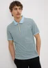 Mint Tile Print Zip Polo Shirt - L Image 1