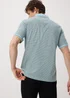 Mint Tile Print Zip Polo Shirt - L Image 2