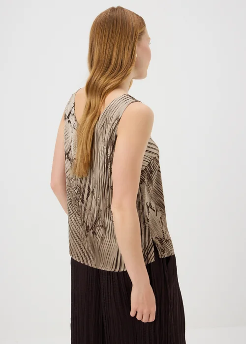Et Vous Beige Snake Print Satin Vest Top - 8 Image 2