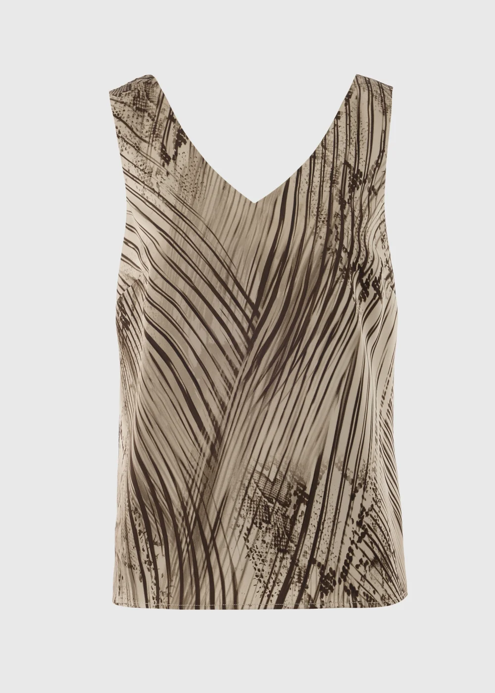 Et Vous Beige Snake Print Satin Vest Top - 8 Image 4