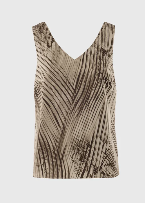 Et Vous Beige Snake Print Satin Vest Top - 8 Image 4