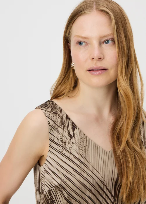 Et Vous Beige Snake Print Satin Vest Top - 8 Image 3