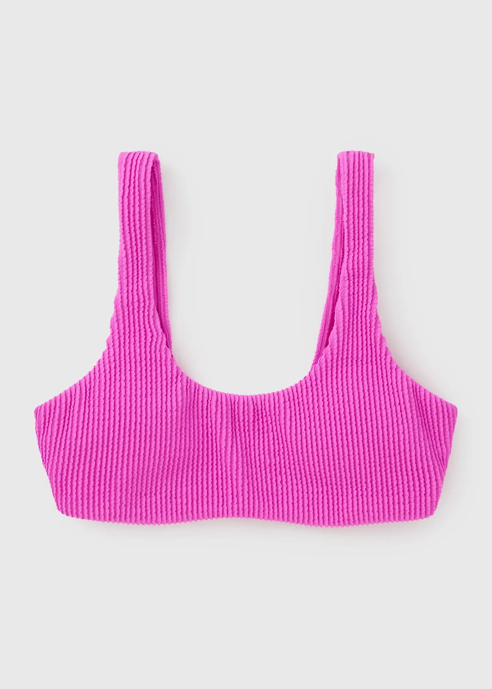 Magenta Crinkle Scoop Bikini Top - 6 Image 2