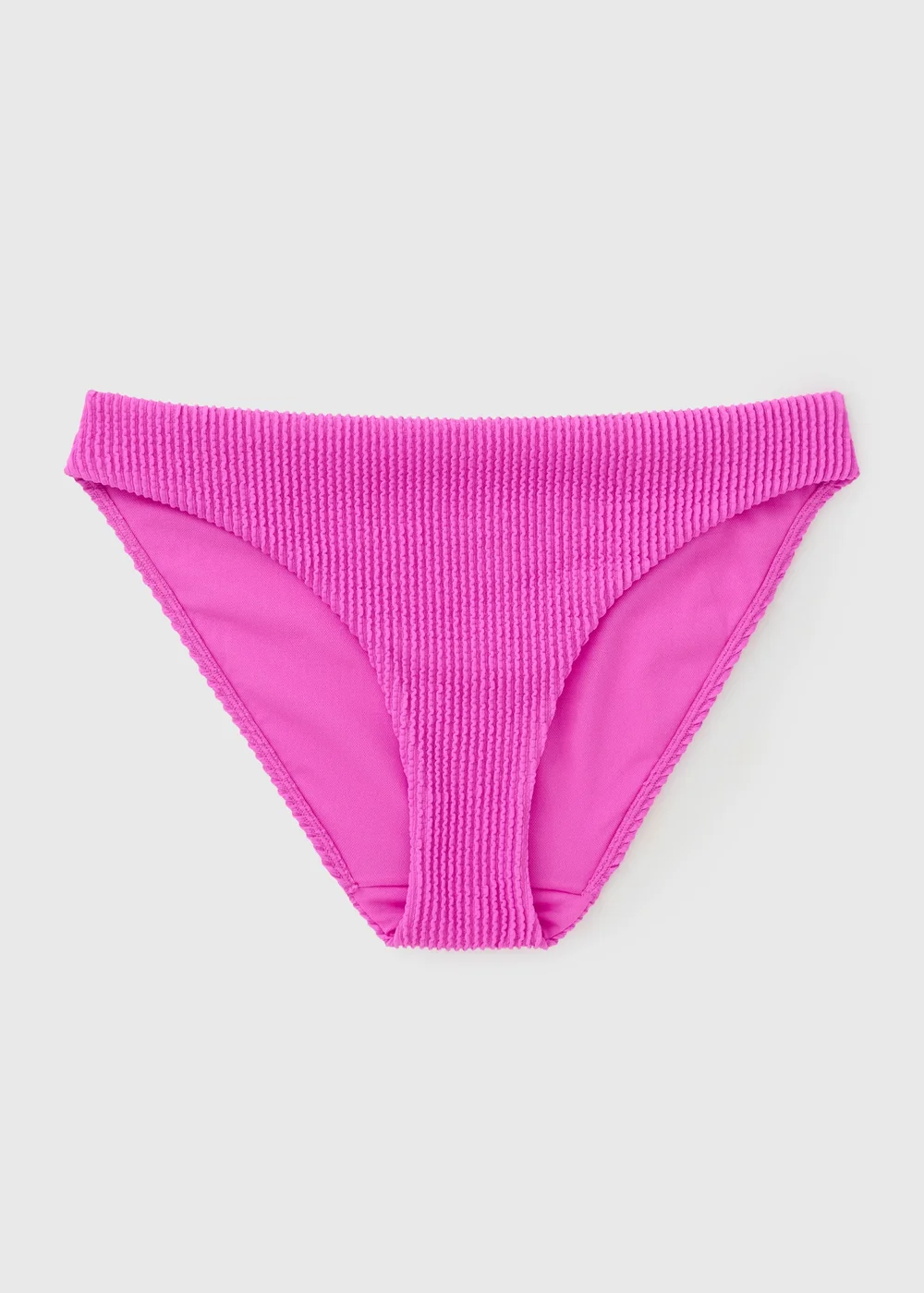 Magenta Crinkle High Leg Bikini Bottoms - 8 Image 2
