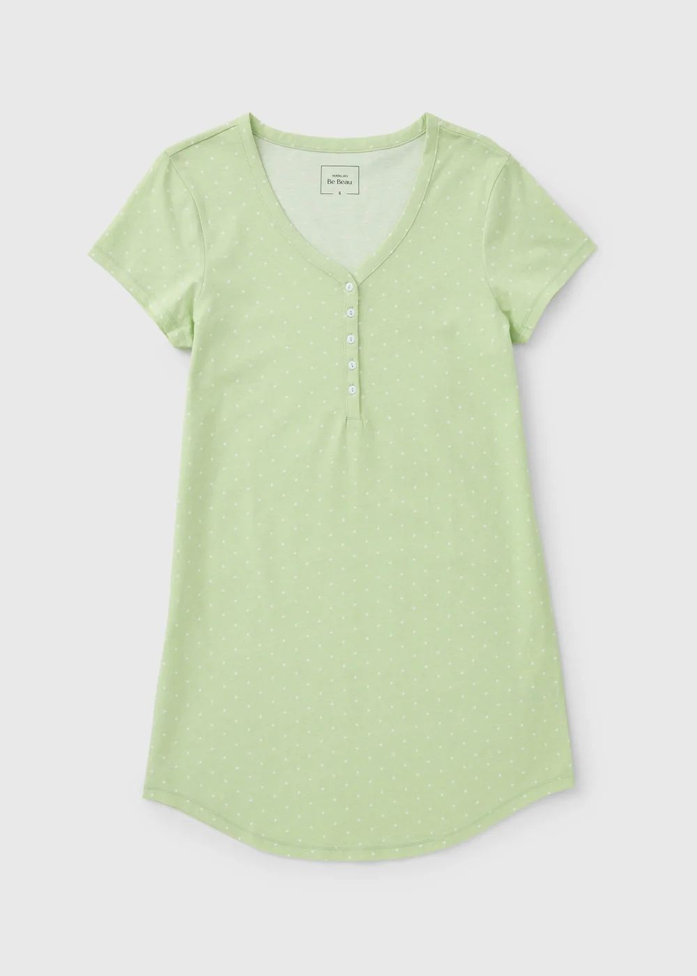 Green Polka Dot Henley Nightie - XS Image 1