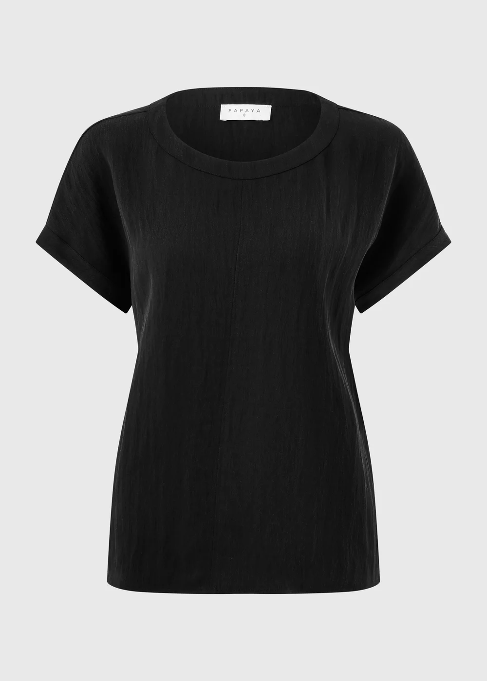 Black Textured Box Top Blouse - 28 Image 4