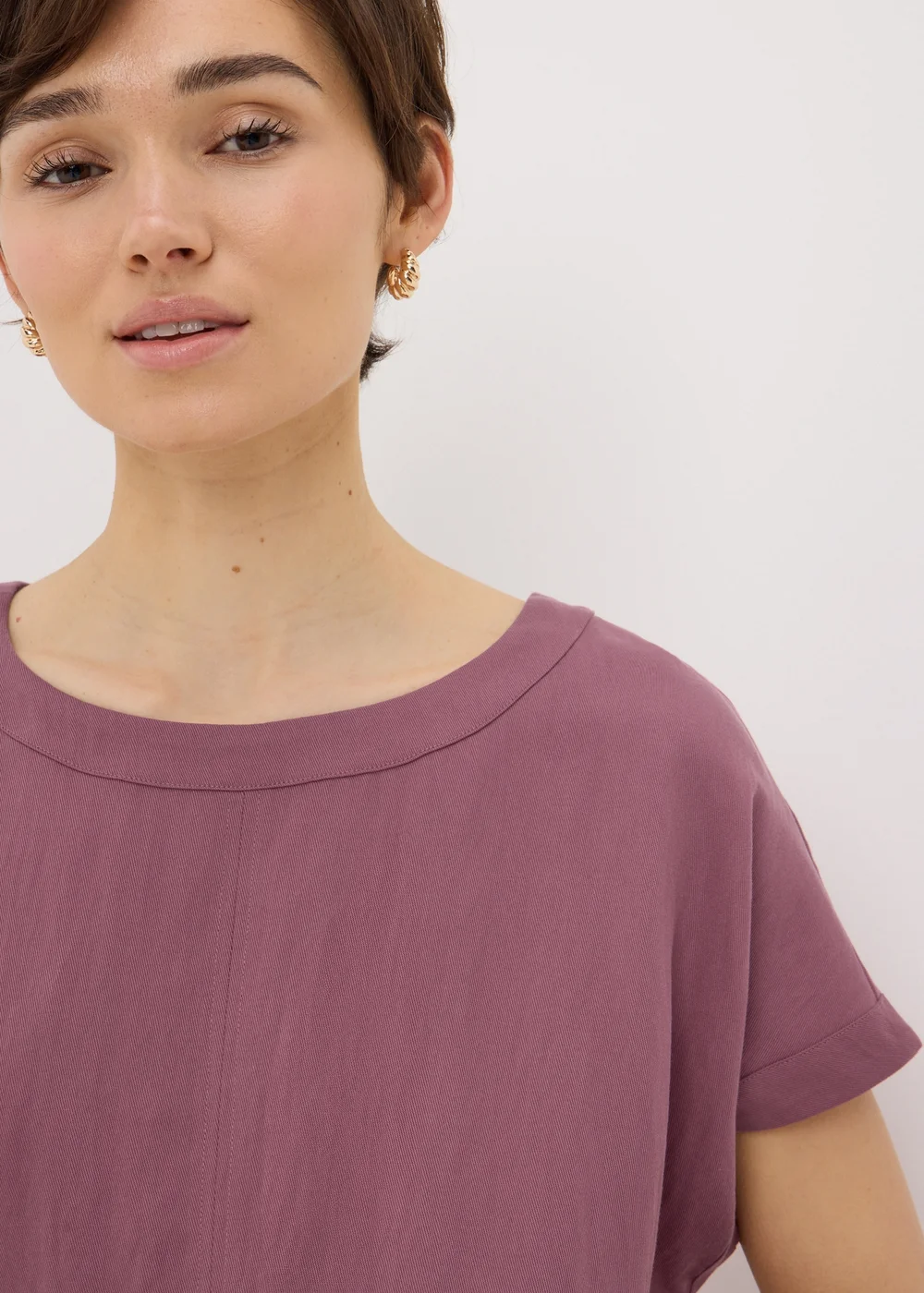 Raspberry Textured Box Top Blouse - 28 Image 3