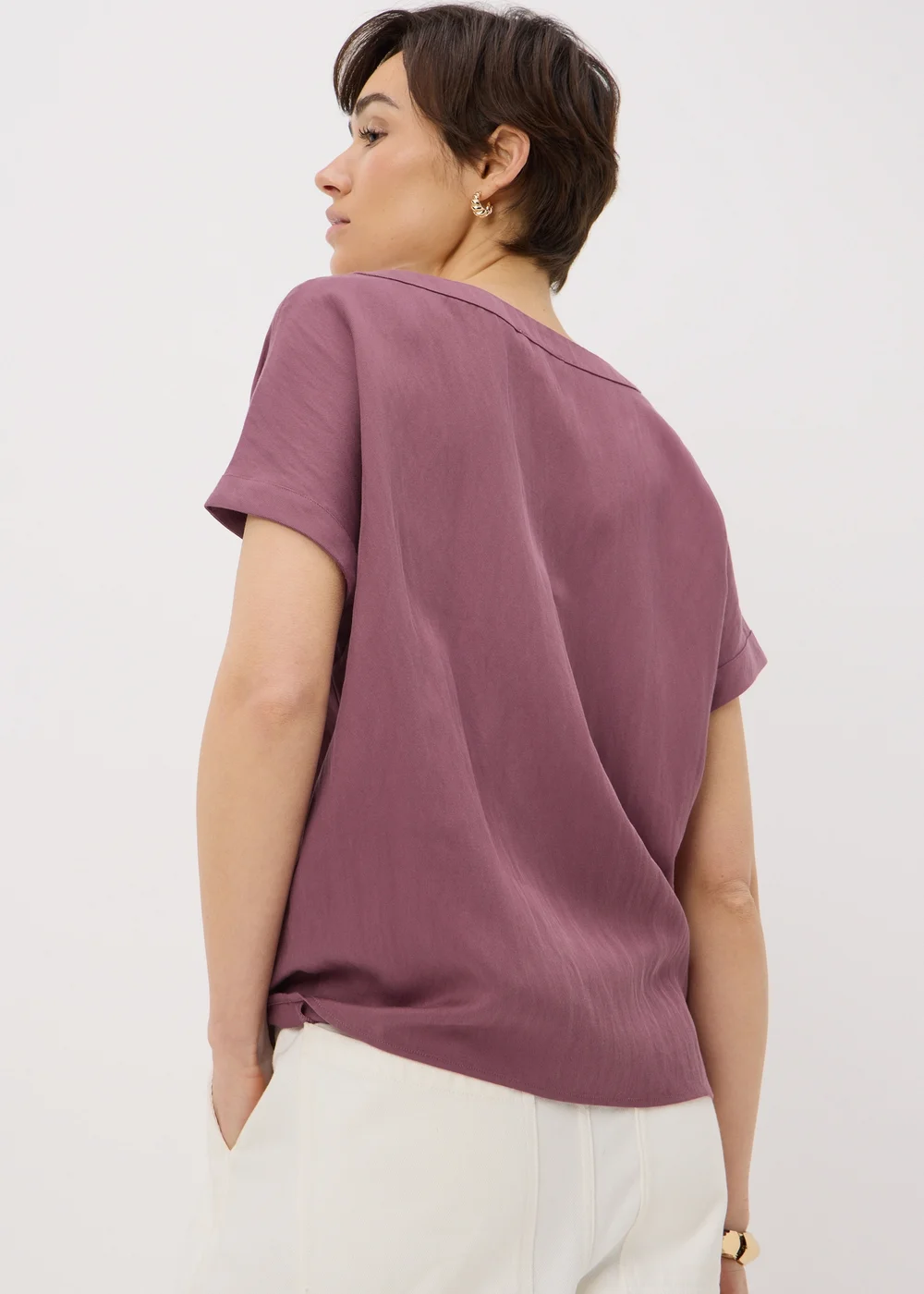 Raspberry Textured Box Top Blouse - 28 Image 2