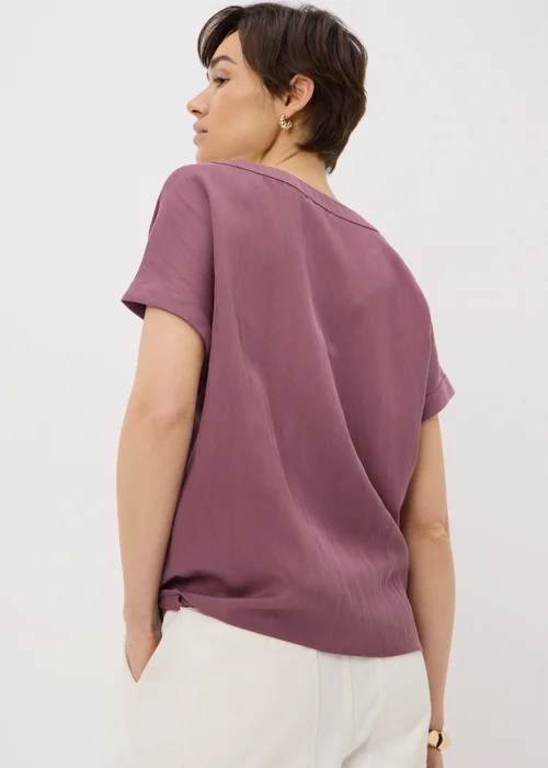 Raspberry Textured Box Top Blouse - 28 Image 2