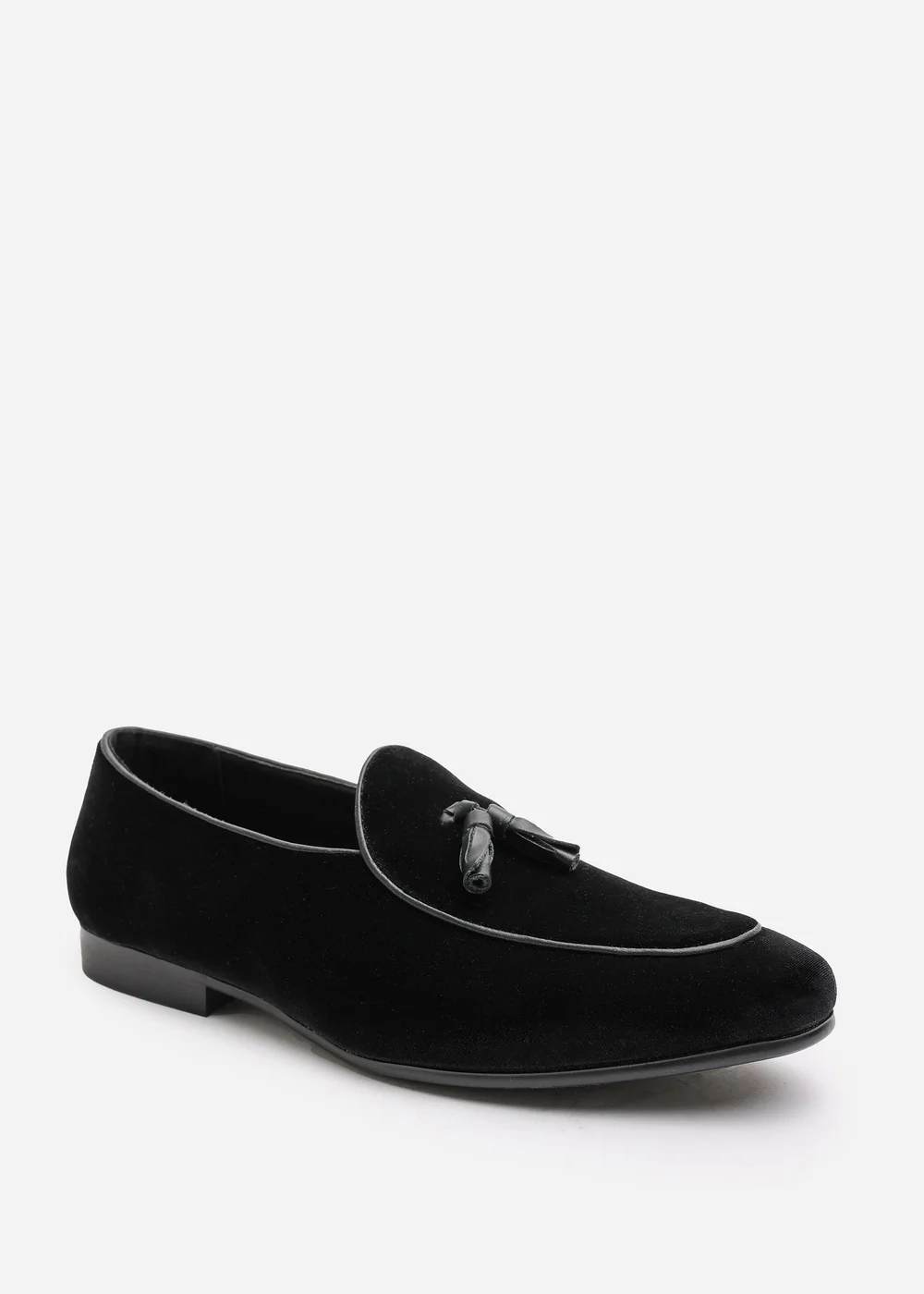 Where's That From Finley Black Velvet Tassel Loafer Dress Shoes - 10 Image 3