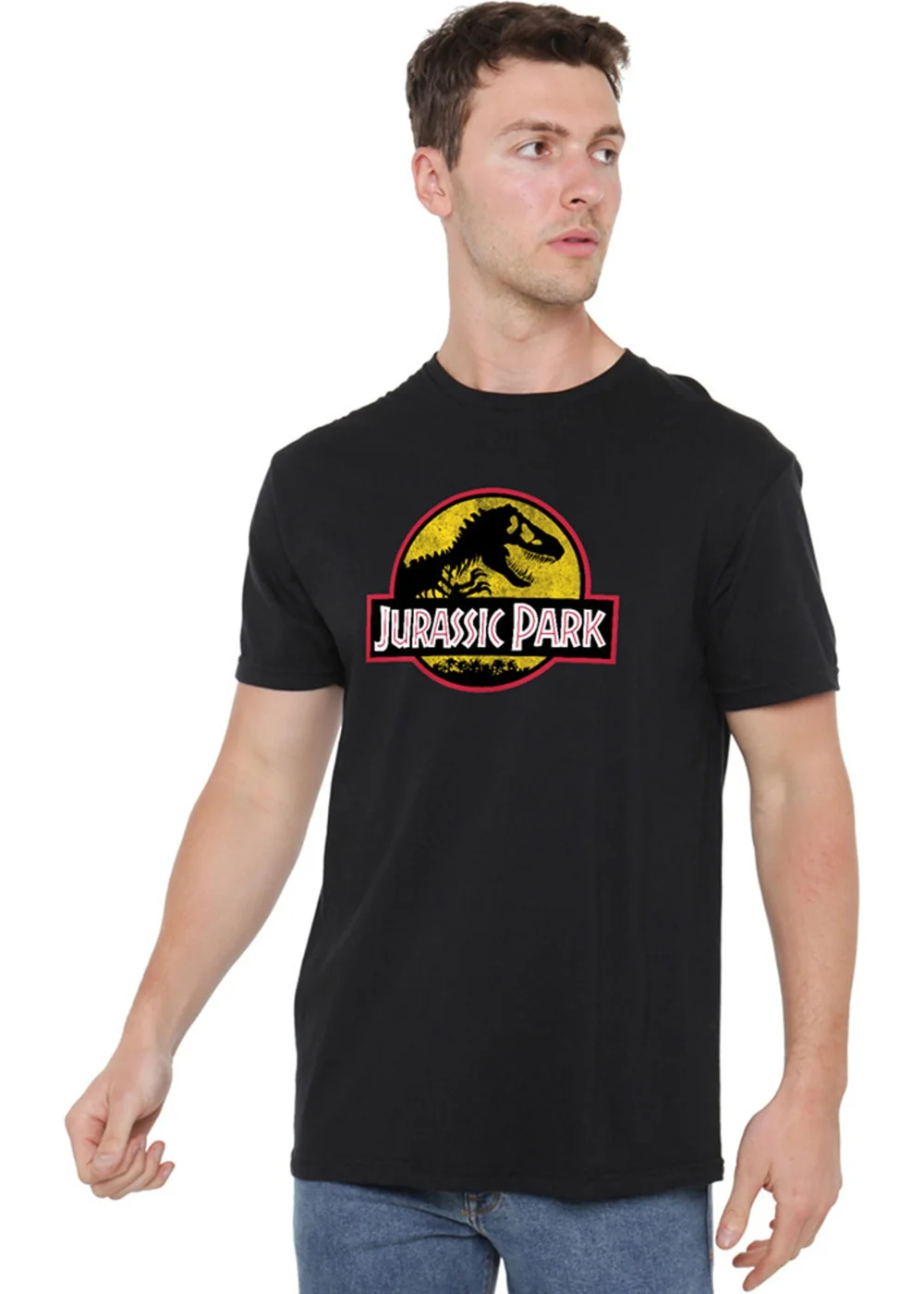 Jurassic Park Black Logo T-Shirt - XL Image 1