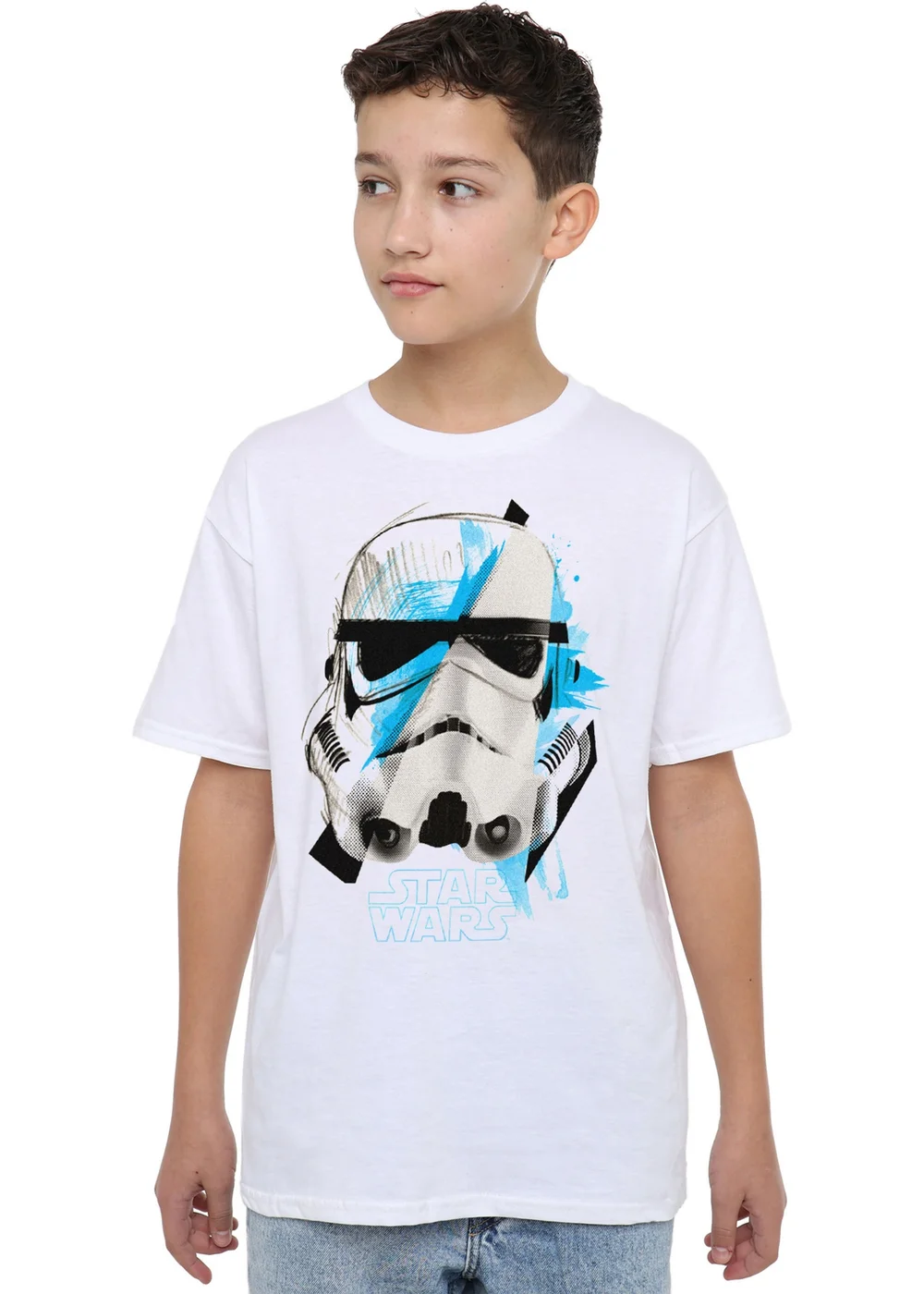 Star Wars Kids White Stormtrooper Cuts T-Shirt (5-13yrs) - 5-6 Yrs Image 1