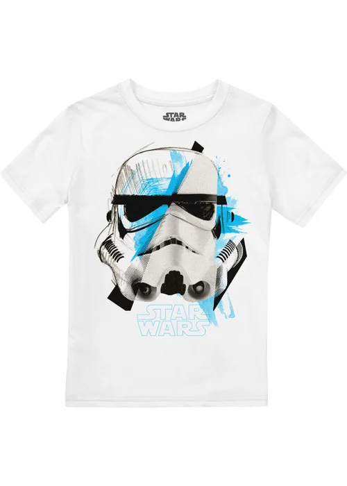 Star Wars Kids White Stormtrooper Cuts T-Shirt (5-13yrs) - 5-6 Yrs Image 3