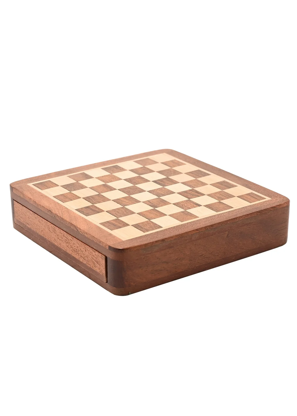 Harvey Makin Brown Magnetic Chess Board with Drawer - One Size Image 4