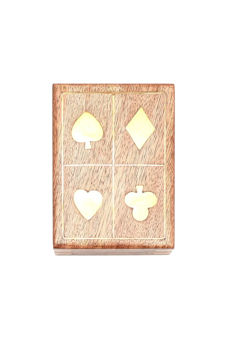 Harvey Makin Pack of Playing Cards In Brown Wooden Box - One Size Image 4