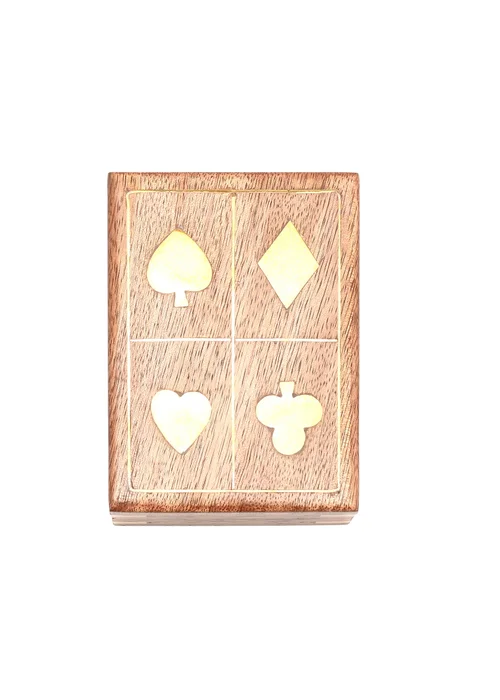 Harvey Makin Pack of Playing Cards In Brown Wooden Box - One Size Image 4
