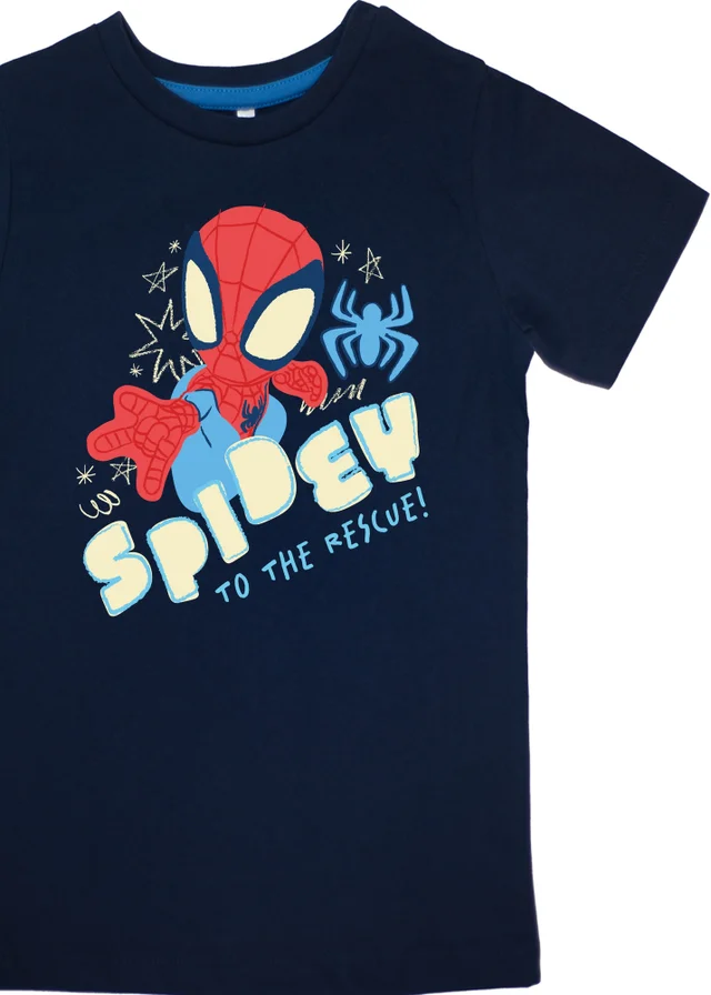 Ada & Ted Marvel Spidey To The Rescue Boys Navy Graphic Pyjamas (3-8 Years)