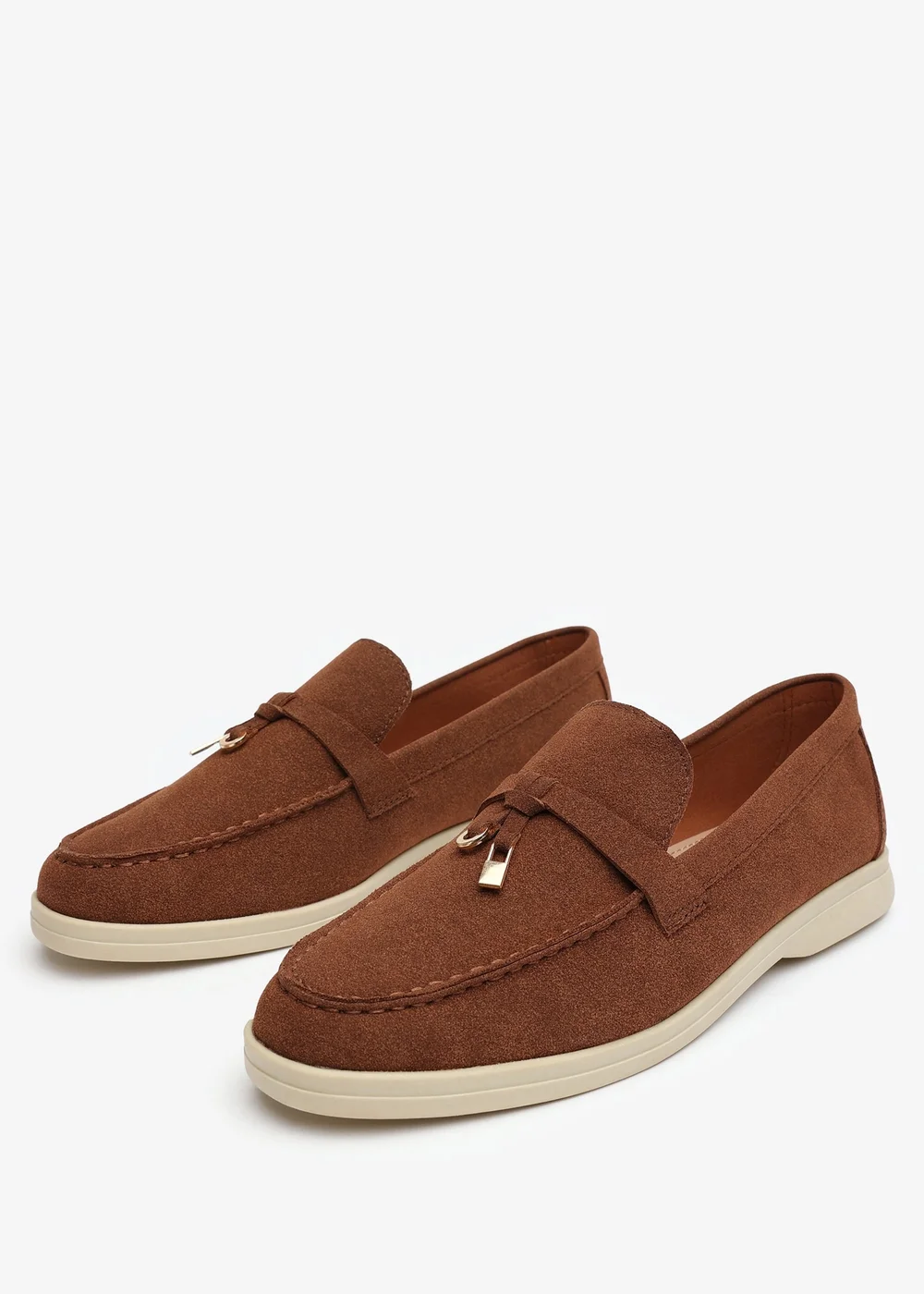 Where's That From Pegasus Brown Slip-On Loafers With Accessory Trim - 7 Image 3
