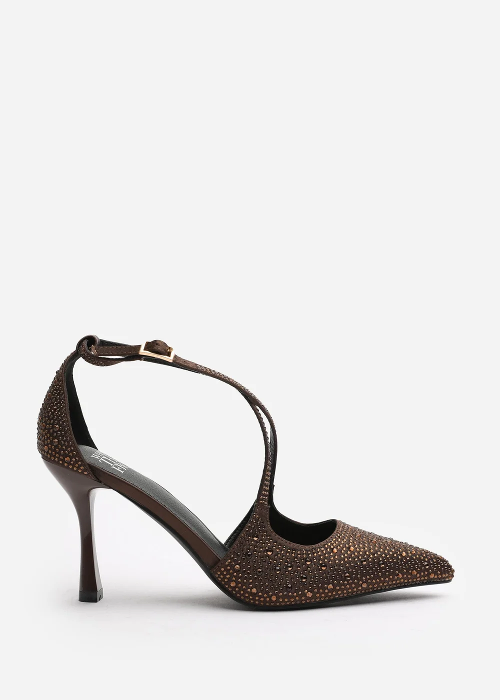 Where's That From Brown Kaitlyn Strappy Pointed Toe High Heels - 6 Image 2