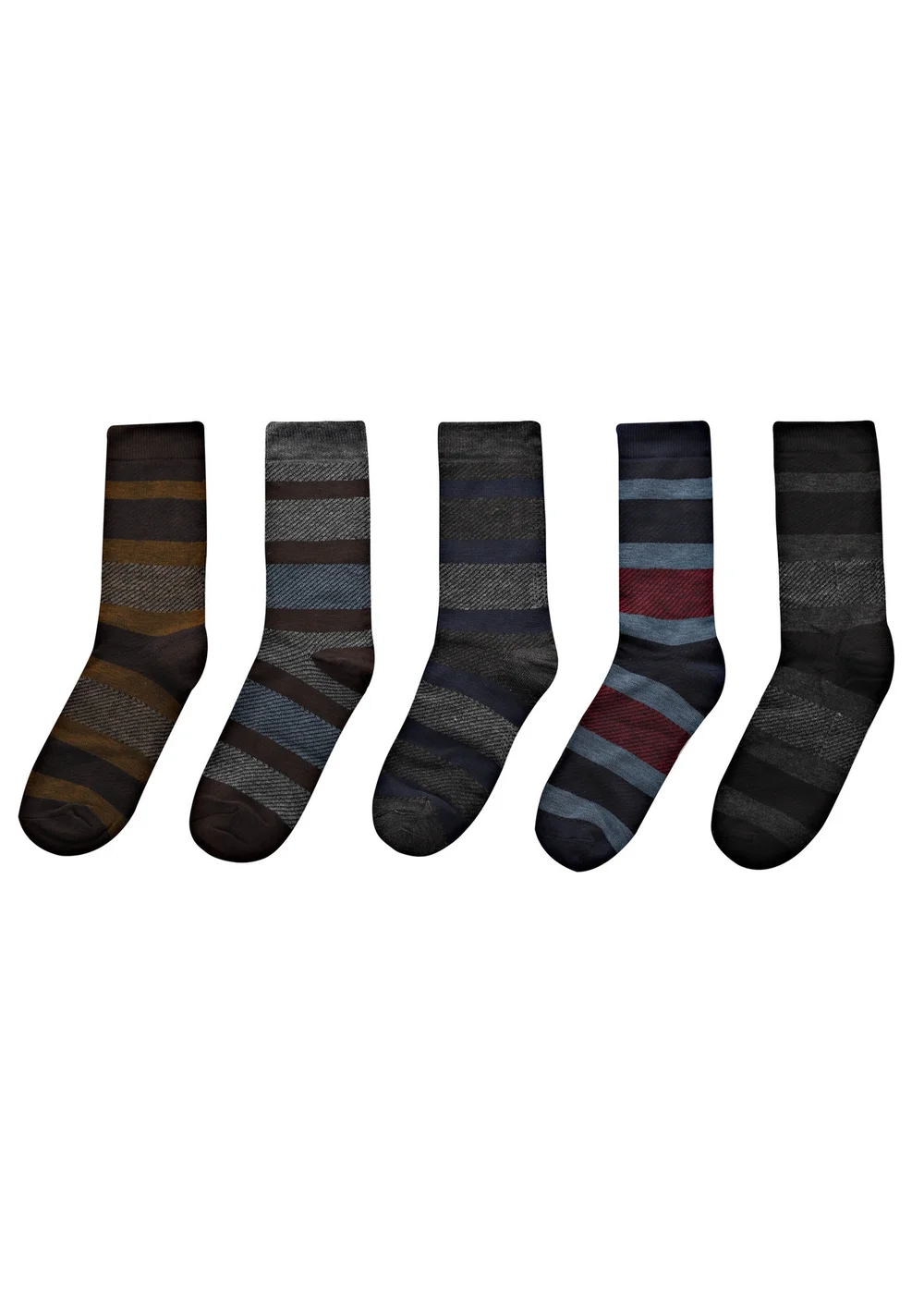 Mad Man Multi-Coloured Striped Socks Boxed - One Size Image 2