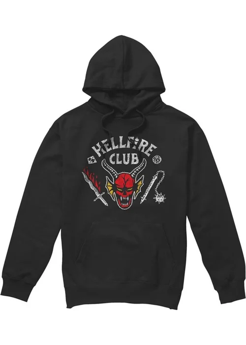 Stranger Things Black 5 Hellfire Club Inverted Hoodie - M Image 5