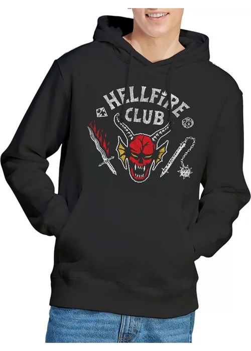 Stranger Things Black 5 Hellfire Club Inverted Hoodie - M Image 1
