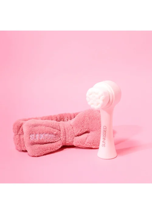 Sunkissed Brush & Headband Set Fluffy Headband Facial Cleaning Brush - One Size Image 2