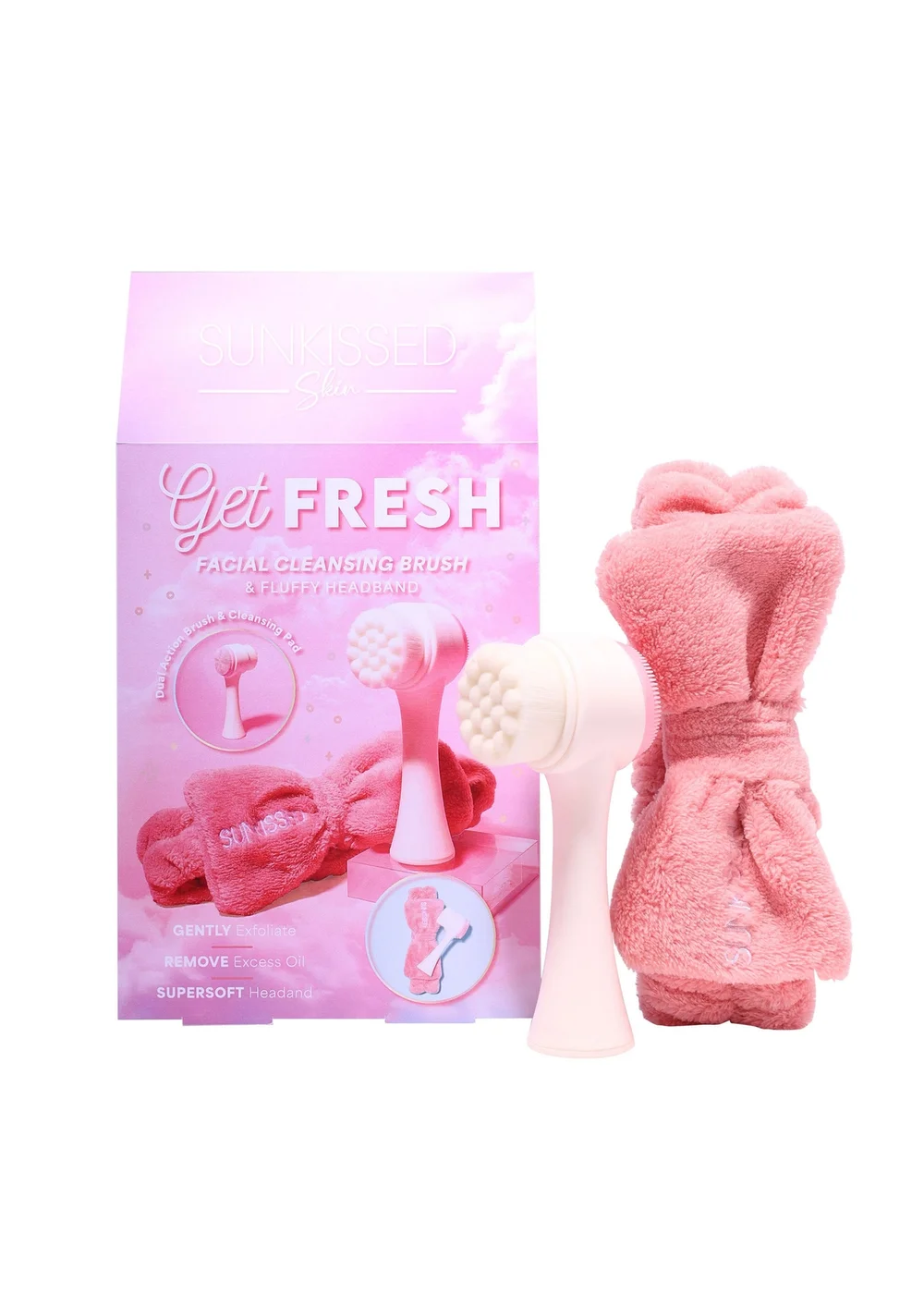 Sunkissed Brush & Headband Set Fluffy Headband Facial Cleaning Brush - One Size Image 1