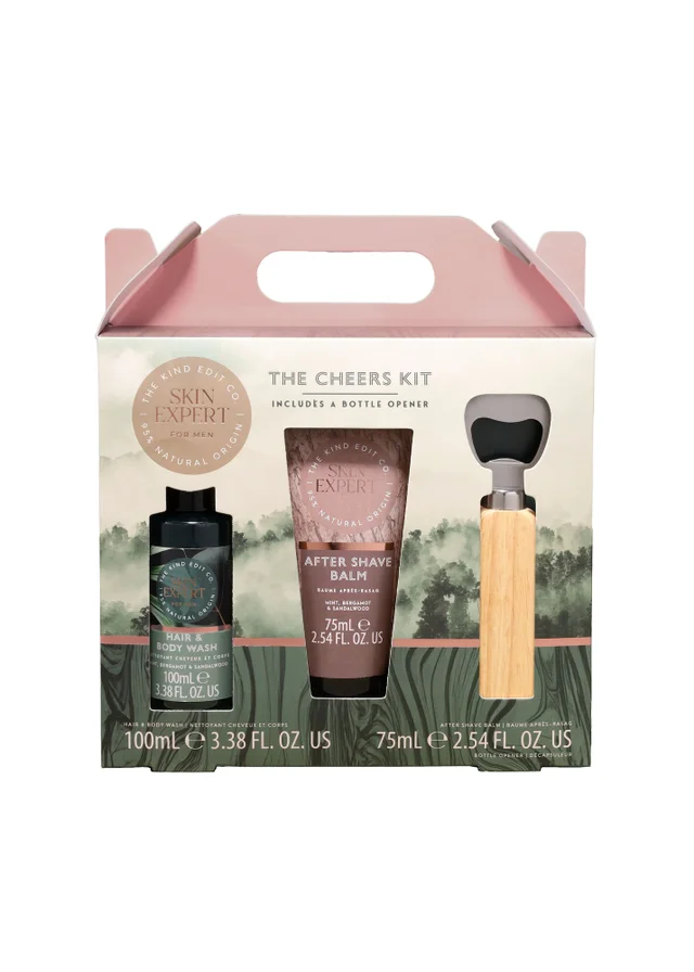 Kind Edit Co Skin Expert For Men The Cheers Kit Bottle Opener Gift Set