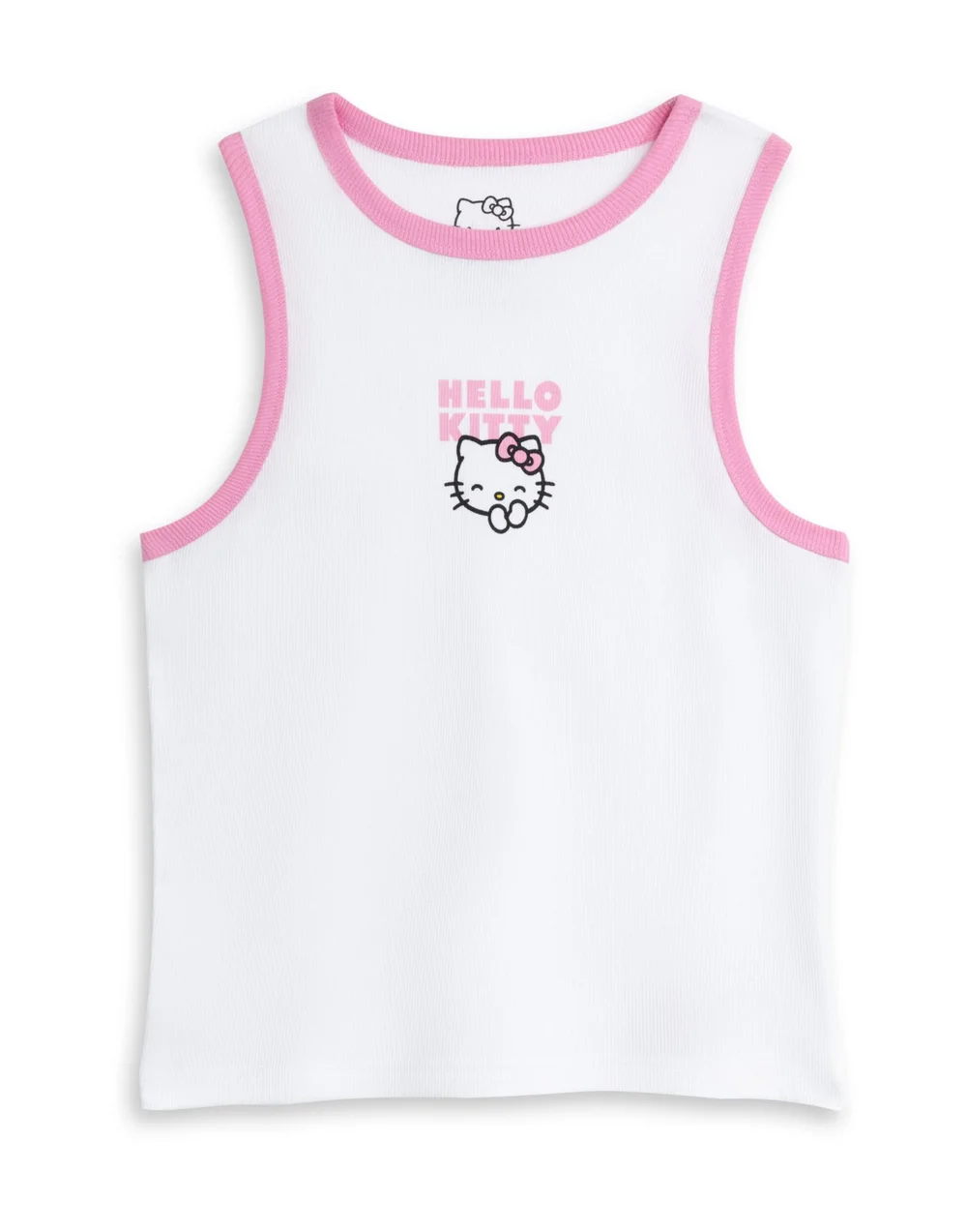 Vanilla Underground Hello Kitty Character Adults Vest & Shorts Pink PJs - Small Image 3