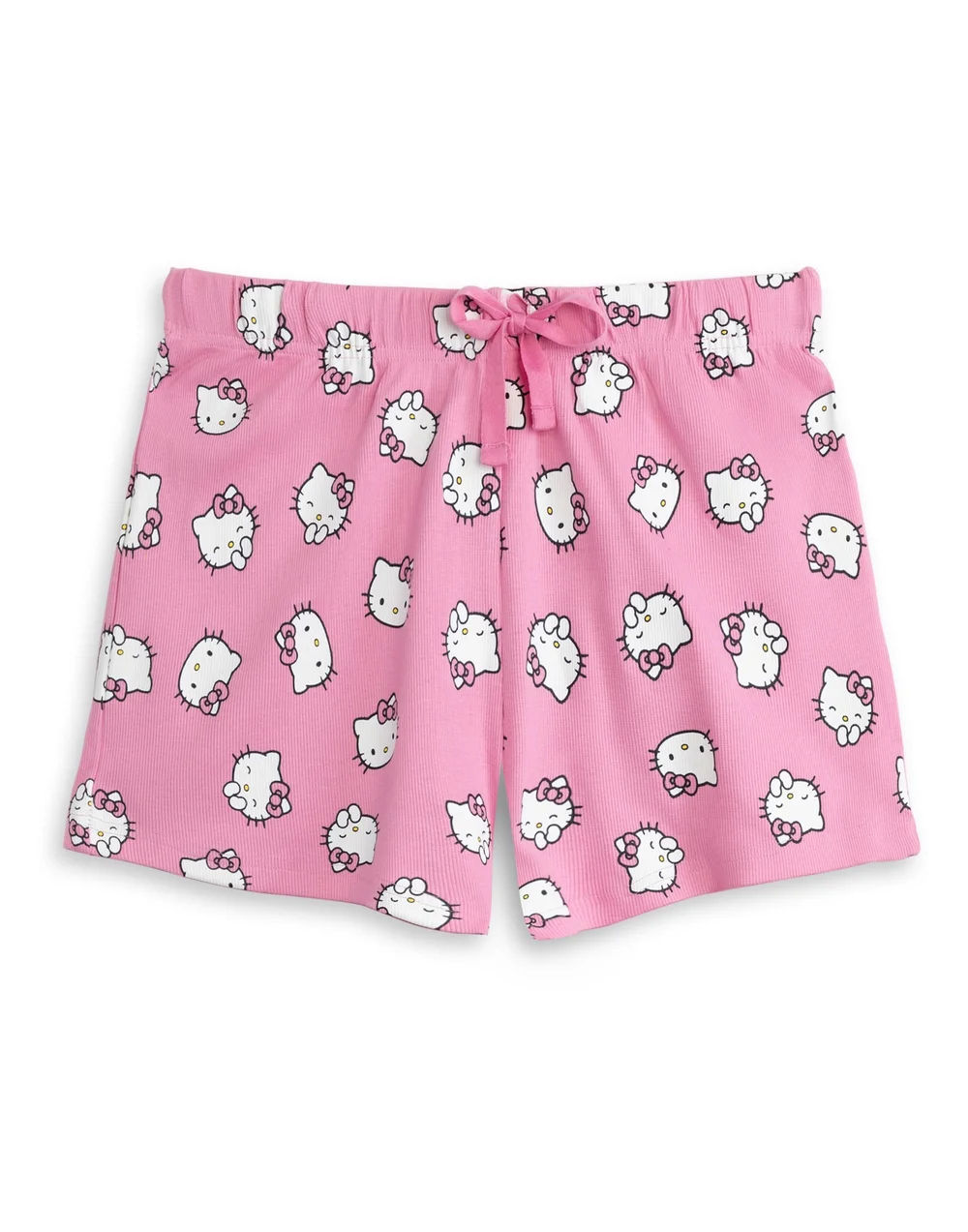 Vanilla Underground Hello Kitty Character Adults Vest & Shorts Pink PJs - Small Image 4