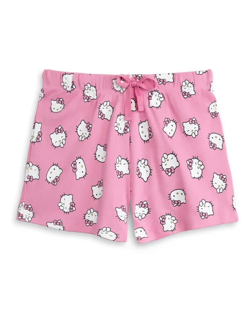 Vanilla Underground Hello Kitty Character Adults Vest & Shorts Pink PJs - Small Image 4