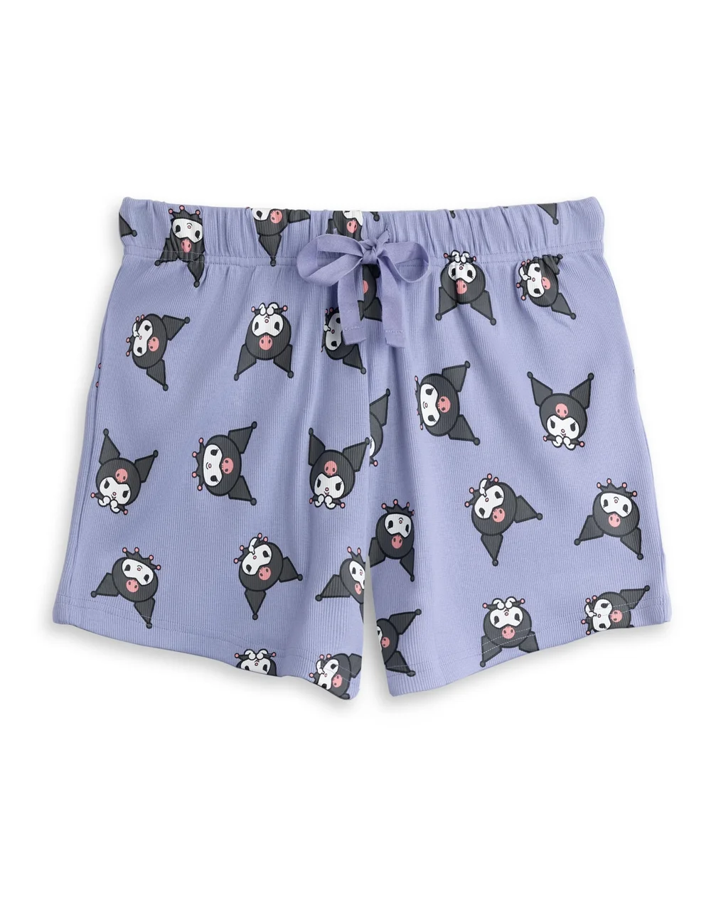 Vanilla Underground Hello Kitty Kuromi Adults Vest & Shorts Purple PJs - Medium Image 4