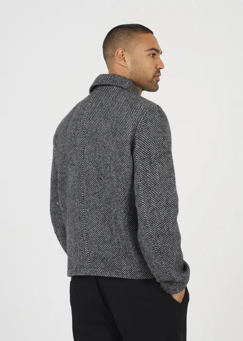 Brave Soul Grey Wool-Look Harrington Jacket - S Image 2