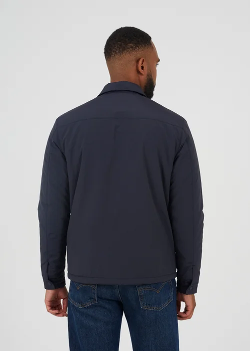 Brave Soul Navy Borg Lined Zip-Up Shacket - 2XL Image 2