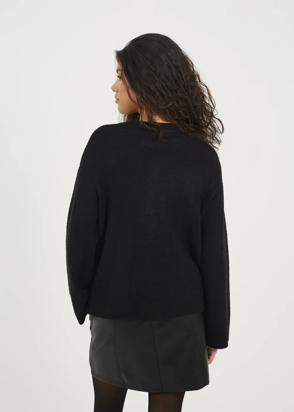 Brave Soul Black Crew Neck Sequin Graphic Christmas Jumper - XL Image 3
