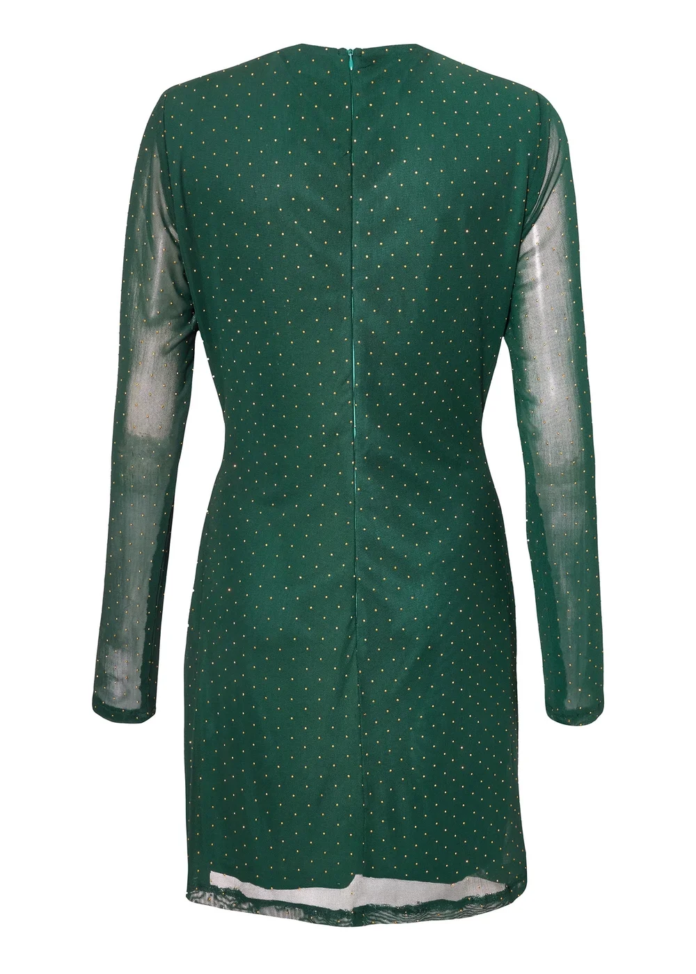 Quiz Green Diamante Mesh Mini Dress - 12 | Matalan Quiz Green Diamante Mesh Mini Dress - 12 | Matalan